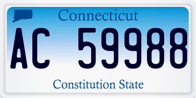 CT license plate AC59988