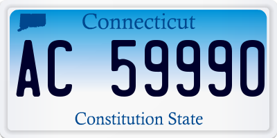 CT license plate AC59990