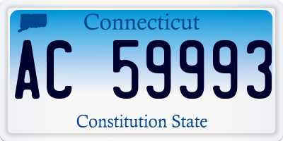 CT license plate AC59993