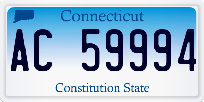 CT license plate AC59994