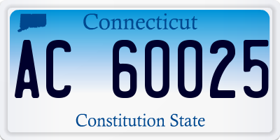 CT license plate AC60025