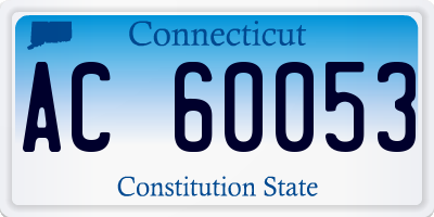 CT license plate AC60053