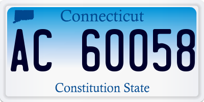 CT license plate AC60058