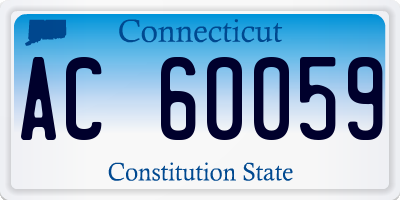 CT license plate AC60059