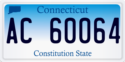 CT license plate AC60064