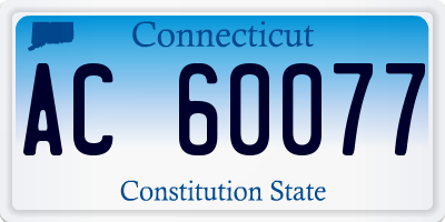 CT license plate AC60077