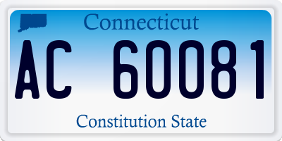 CT license plate AC60081