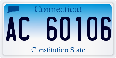 CT license plate AC60106