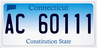 CT license plate AC60111