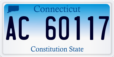 CT license plate AC60117