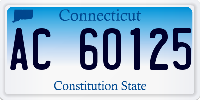 CT license plate AC60125