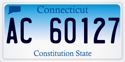 CT license plate AC60127