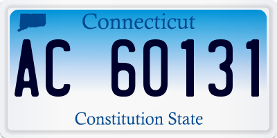 CT license plate AC60131