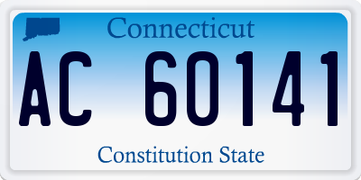 CT license plate AC60141
