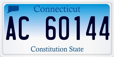 CT license plate AC60144