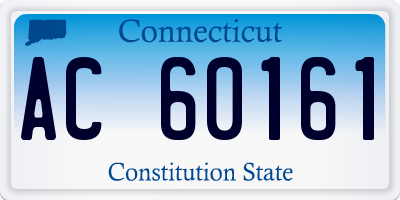 CT license plate AC60161