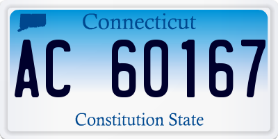 CT license plate AC60167