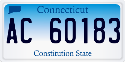 CT license plate AC60183