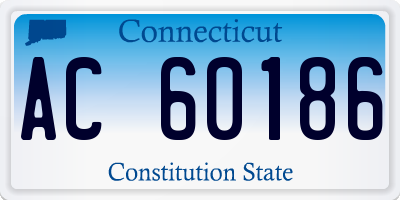 CT license plate AC60186