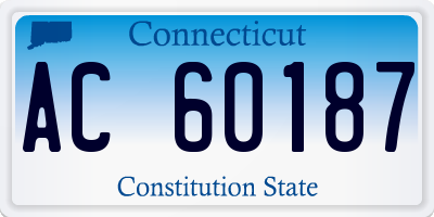 CT license plate AC60187