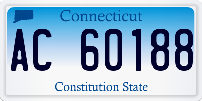 CT license plate AC60188