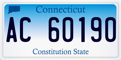 CT license plate AC60190