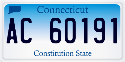 CT license plate AC60191