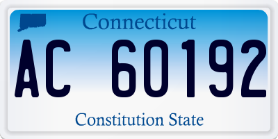 CT license plate AC60192