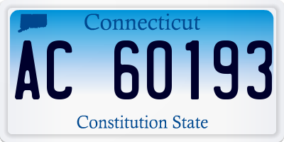 CT license plate AC60193
