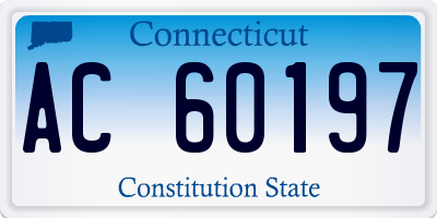 CT license plate AC60197