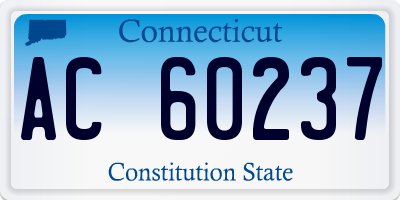 CT license plate AC60237