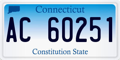 CT license plate AC60251