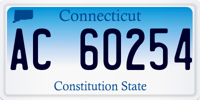 CT license plate AC60254