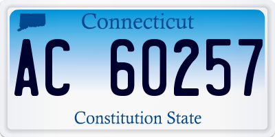 CT license plate AC60257
