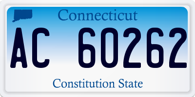 CT license plate AC60262