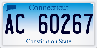 CT license plate AC60267