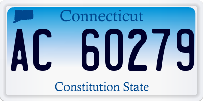 CT license plate AC60279