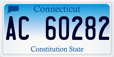 CT license plate AC60282