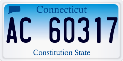 CT license plate AC60317