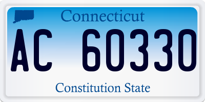 CT license plate AC60330