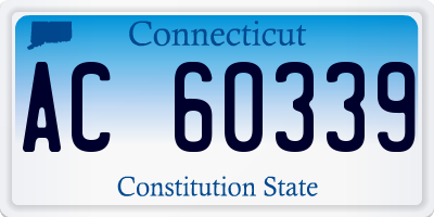 CT license plate AC60339