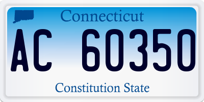 CT license plate AC60350