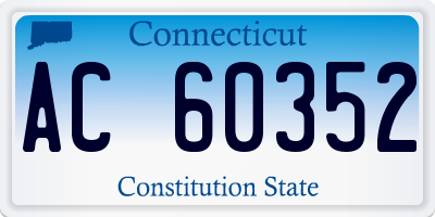 CT license plate AC60352