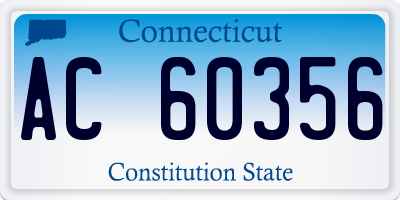 CT license plate AC60356