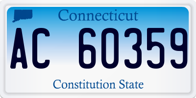CT license plate AC60359
