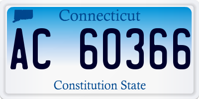 CT license plate AC60366