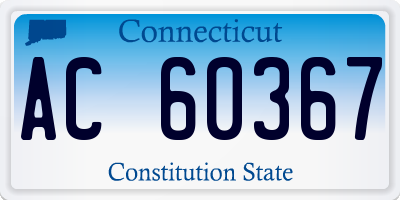 CT license plate AC60367
