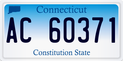 CT license plate AC60371