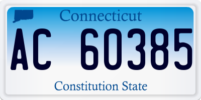 CT license plate AC60385