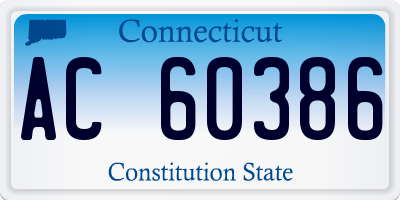CT license plate AC60386